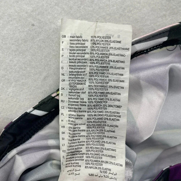 Lotto Tank Top Women’s Sz S Purple Black Popflower Print Racerback Athleisure - Picture 11 of 12